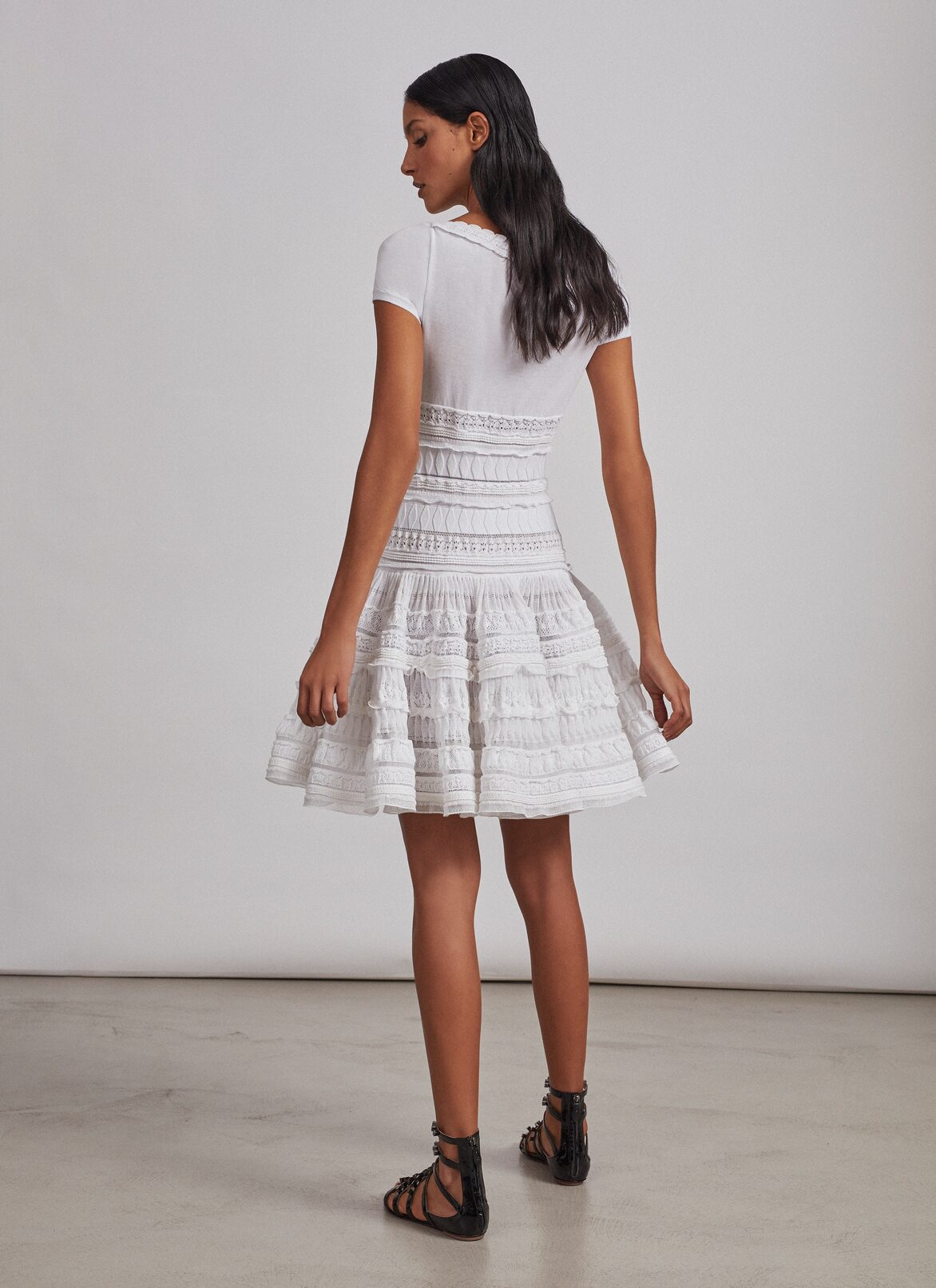 Alaïa Edition 2007 Flared dress in cotton crinoline ALAÏA WHITE ALAÏA EDITION 2007 FLARED DRESS IN COTTON CRINOLINE